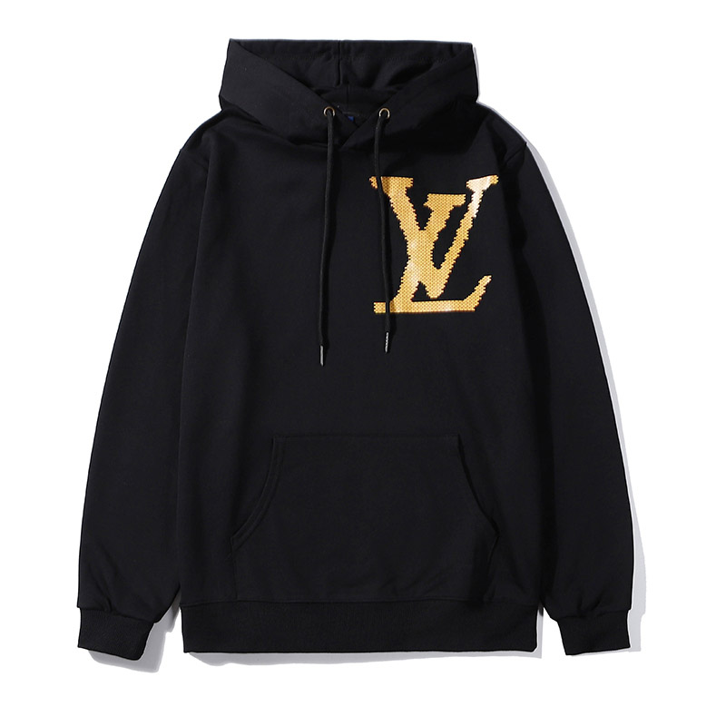 

Autumn new style men's and women's cotton hip-hop brand design fashion top designer sweater top coat M-XXL, Black