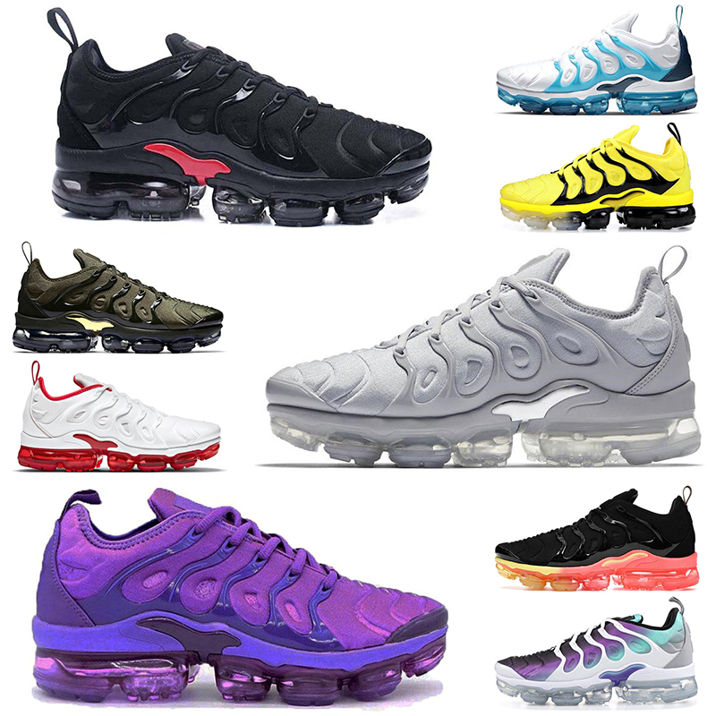 

tn plus men running shoes Black red Psychic Pink Magenta Bubblegum Pure Platinum mens trainers sports sneakers runners size 36-45, Yolk