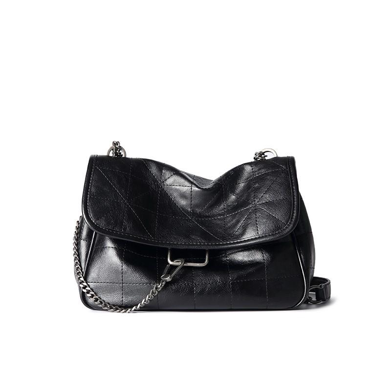 

Luxury Crossbody Bag for Women Bags Designer Vintage Shoulder Bag New Chain Messenger Bags Soft Flap female Handbags and Purse, A black bag