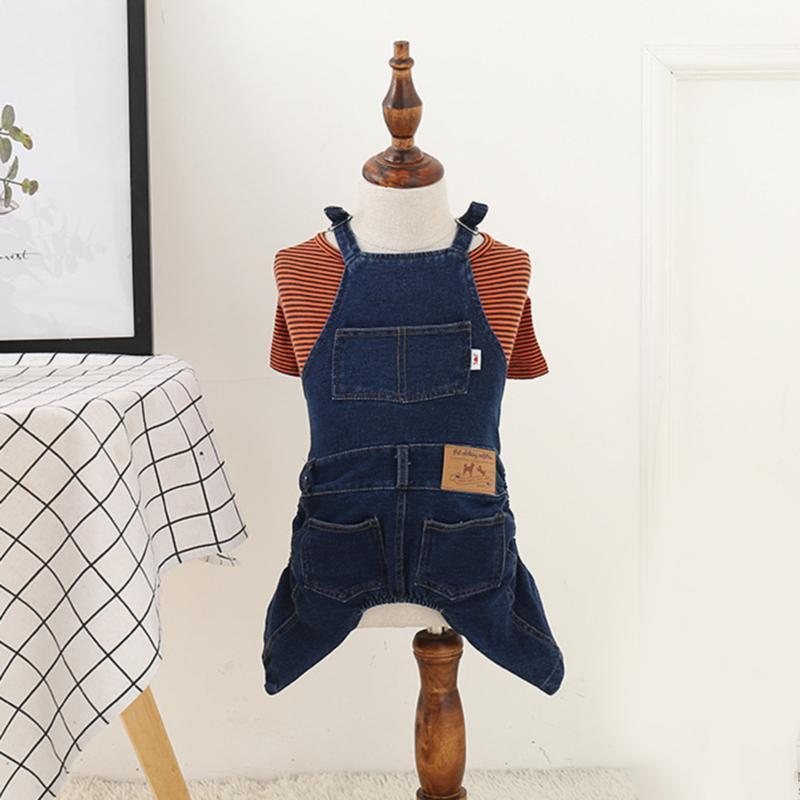 

Pet Dog Overalls New Denim Cowboy Dog Clothes Puppy Teddy Denim Costume Jacket Spring Summer Puppy Vest Cute Pets Dogs Clothing1, Light blue