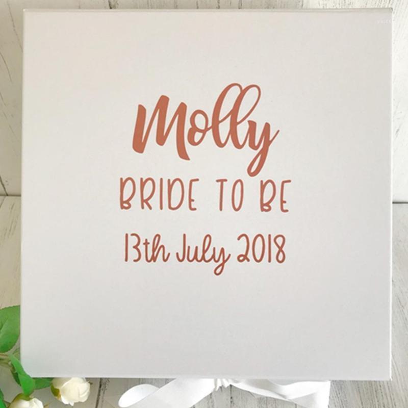 

personalised Wedding day gift for bride from groom,white bride's gift box, proposal box , wedding morning box,1