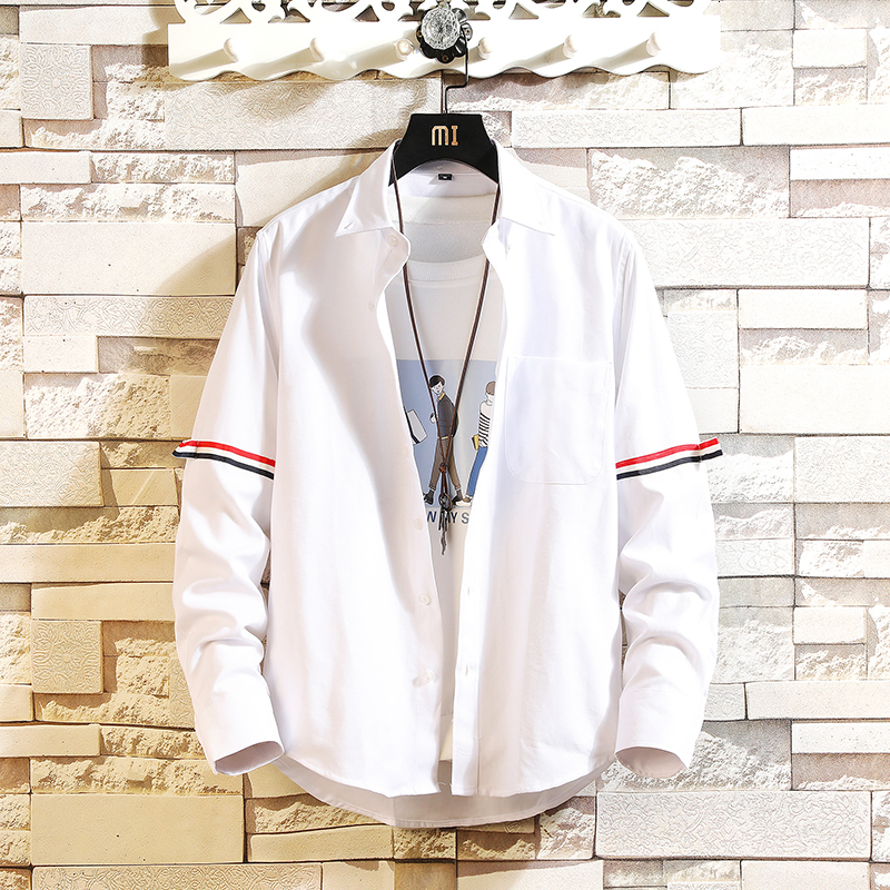 

2021 New Autumn Shirt of Spring Black Chinese Clothes Long Sleeves Oversize for Men IN7H, Cs65 4