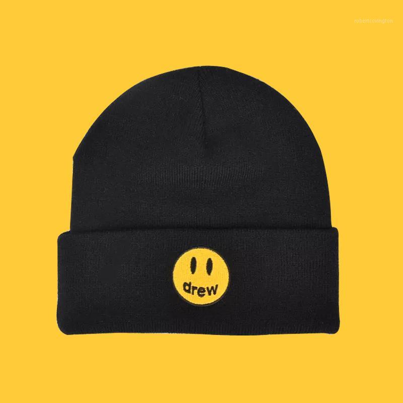 

Beanie/Skull Caps Autumn Winter Hat Drew Unisex Knitted Hats Hip Hop Fashion Patterns For Men And Women Beanie1, Black