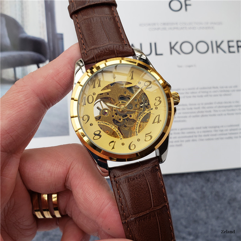 

New spot quick selling popular micro business belt watch factory direct sales, Slivery;brown