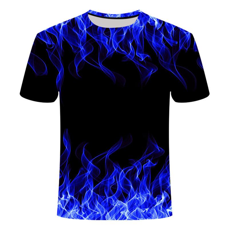 

Men's T-Shirts Fire Flaming Tshirt Men Women T Shirt 3d T-shirt Black Tee Casual Top Anime Camiseta Streetwear Short Sleeve Harajuku, Tx-ff17027