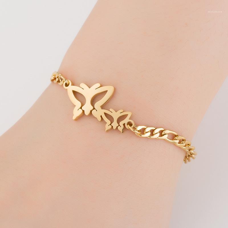 

Two hollow butterfly Best Friend Bracelets Handcuff butterfly Charm Bracelet for Women1