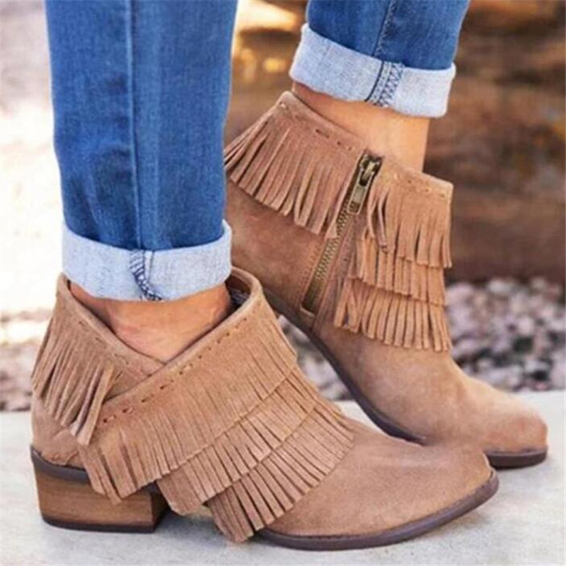 

2021 New Short Retro Leather Shoes Comfortable Soles Soft Riding Winter Boots More Size Female N1p5, 01