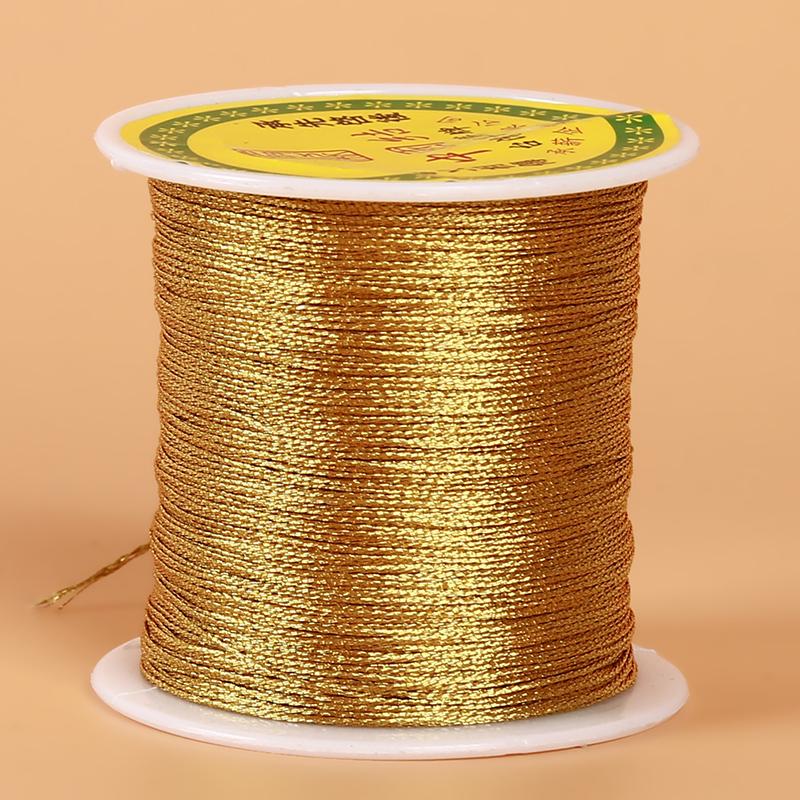 

Gold Silver Thread Color Line Chinese Knot String Knit Cord Ropes Line Wire DIY Jewelry Making Bracelet Nylon Gold Thread DIY