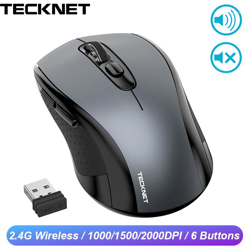 

TeckNet Sound Ordinary Wireless Mouse Silent Mouse 2000DPI Computer Ergonomic Mute USB Wireless Mice for Laptop PC1