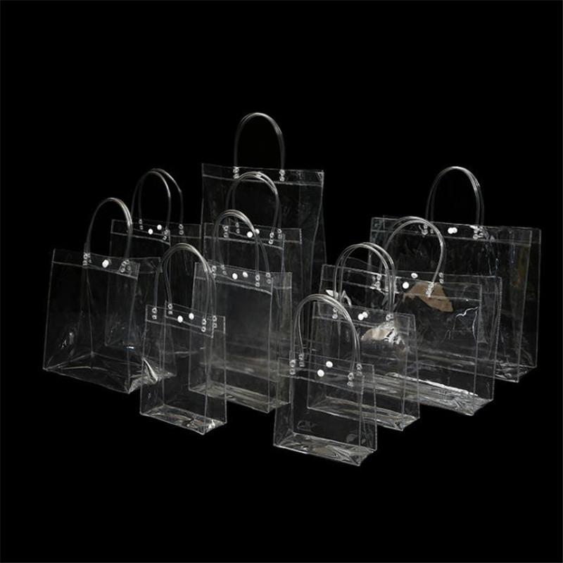 

50pcs/lot PVC Waterproof Swimming Bags Transparent Bag Sports Travel Storage Bags Phone Pocket Shoes Gift With Handle