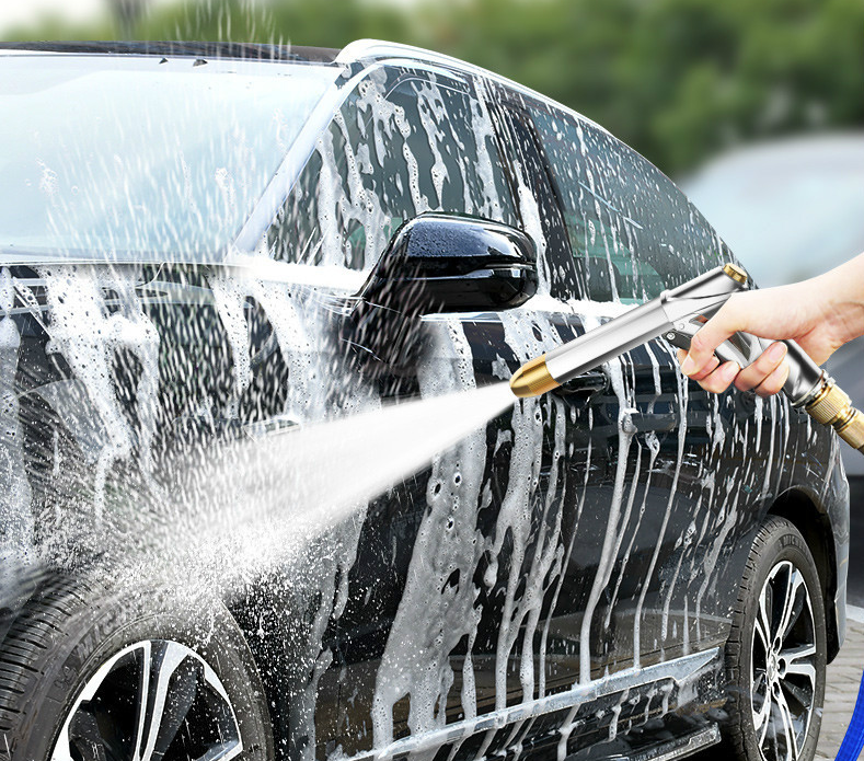

High pressure water gun household garden hose set car wash telescopic hose garden gardening watering tool, Customize