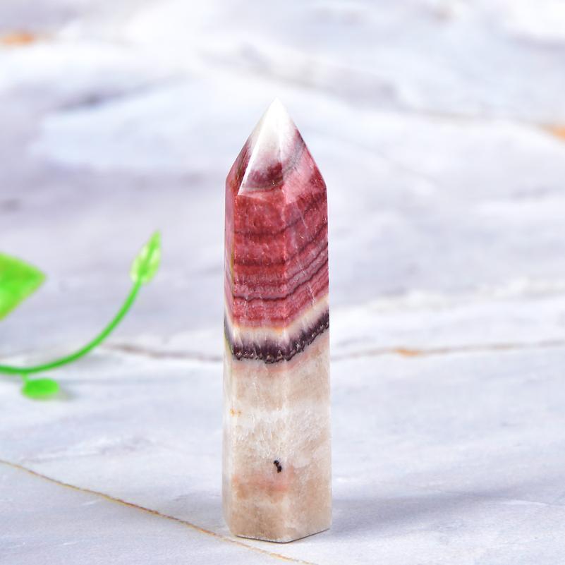 

Natural Crystal China Rhodochrosite Quartz Point Healing Stone Hexagonal Prisms 50-90mm Obelisk Wand Treatment Stone qylFAB