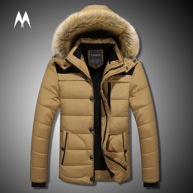 

2020 Men Winter Jacket Coats Fur Collar Hooded Parka Down Jacket Outerwear Thick Men Warm Overcoat Wool Liner Coat Plus Size, Mg6692 red