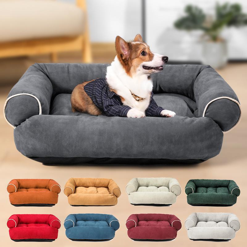 

Kennels & Pens Dog Sofa Bed Kennel Pet For Dogs Cat House Beds Large Puppy Pets Product Cushion Mat Lounger Bench