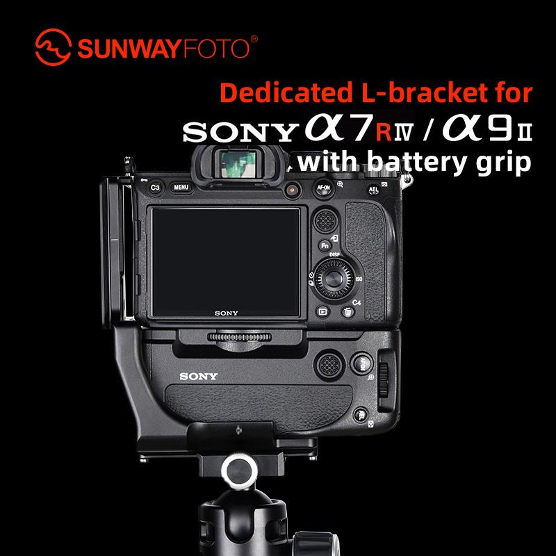 

SUNWYAYFOTO PSL-A7RIVG Tripod Head Quick Release Plate Arca for Camera a7RIV/a9II with Battery Grip L-bracket