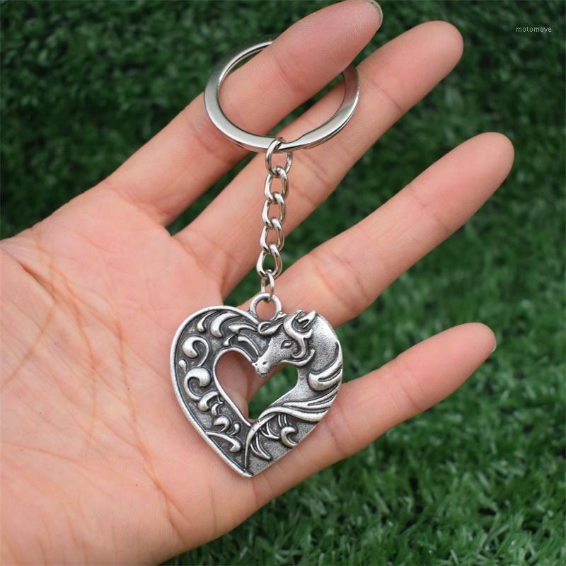 

Cute Romantic Horse Heart Keychain Horse in Heart pendant jewlry Christmas Birthday Valentine's Day Gift1