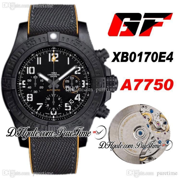 

GF XB0170E4 ETA A7750 Automatic Chronograph Volcano Special Polymer Mens Watch PVD Black Dial Nylon Leather PTBL Super Edition Puretime A1, Customized waterproof service