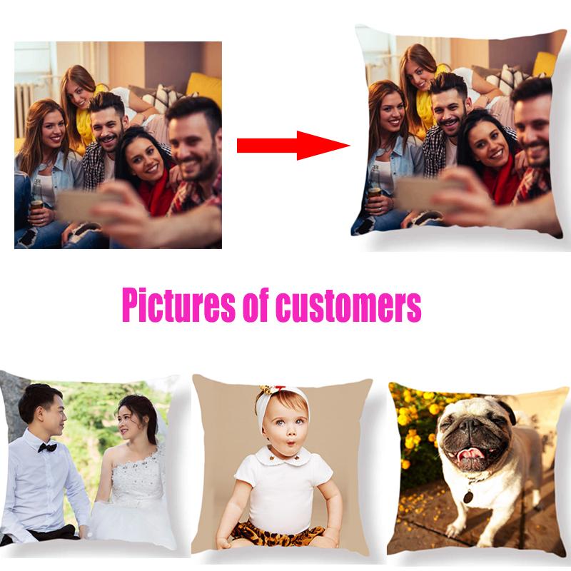 

2020 New Design Photo Print Pet Wedding Personal Life Photos Customize Gift Home Cushion Cover Pillow Cover Pillowcase, Polyester