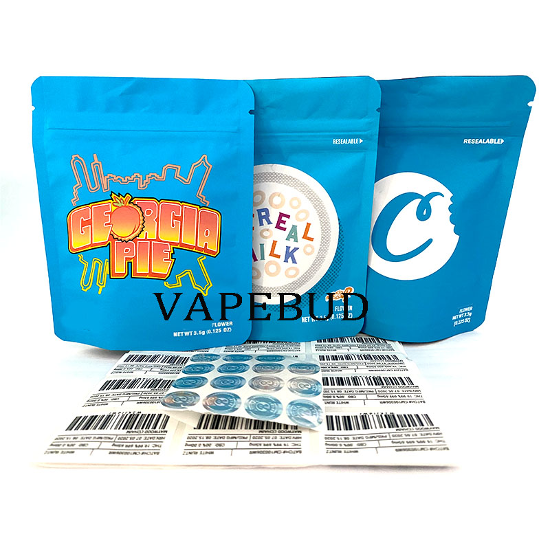 

CEREAL MILK 3.5 COOKIES SF packaging 420 RUNTZ mylar pvc zipper bag custom smell proof backpack with 3D hologram stickers label