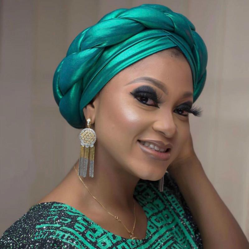 

New Female Turban Caps Cross Ready to Wear Headscarf Bonnet Arab Head Wraps African Women Braid Turbans Auto Gele Headties, C1-purple