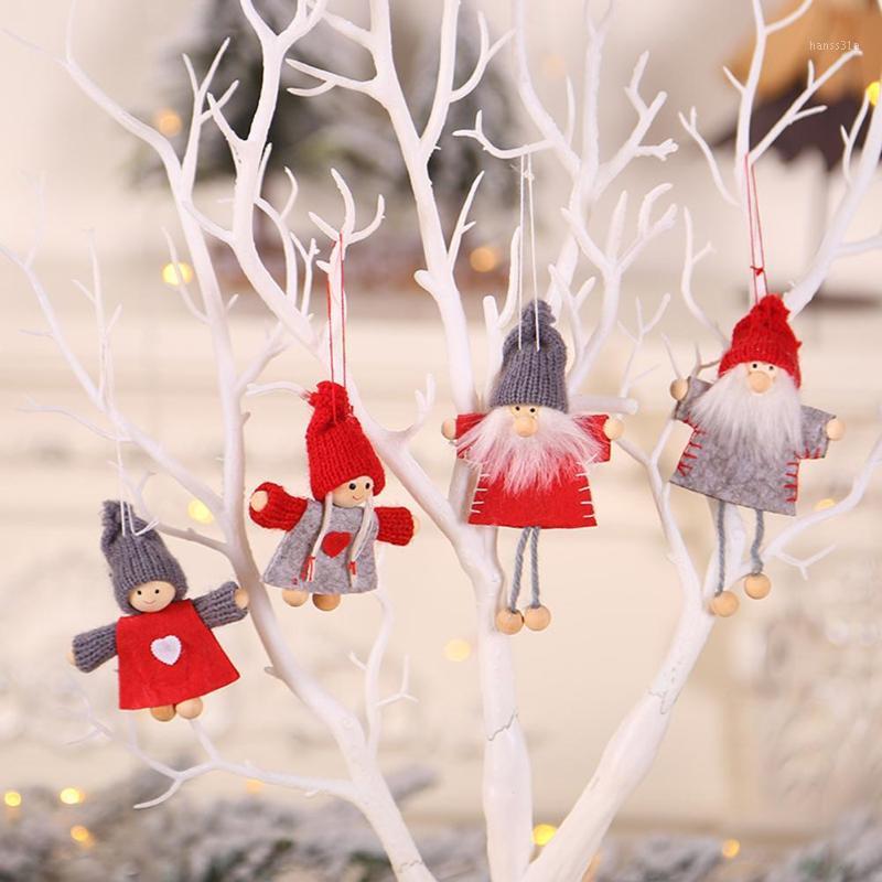 

Christmas Tree Xmas Hangings Ornament Girl Boy Santa Party Display Window Decor Doll Hang Decorations for home Enfeites De Natal1