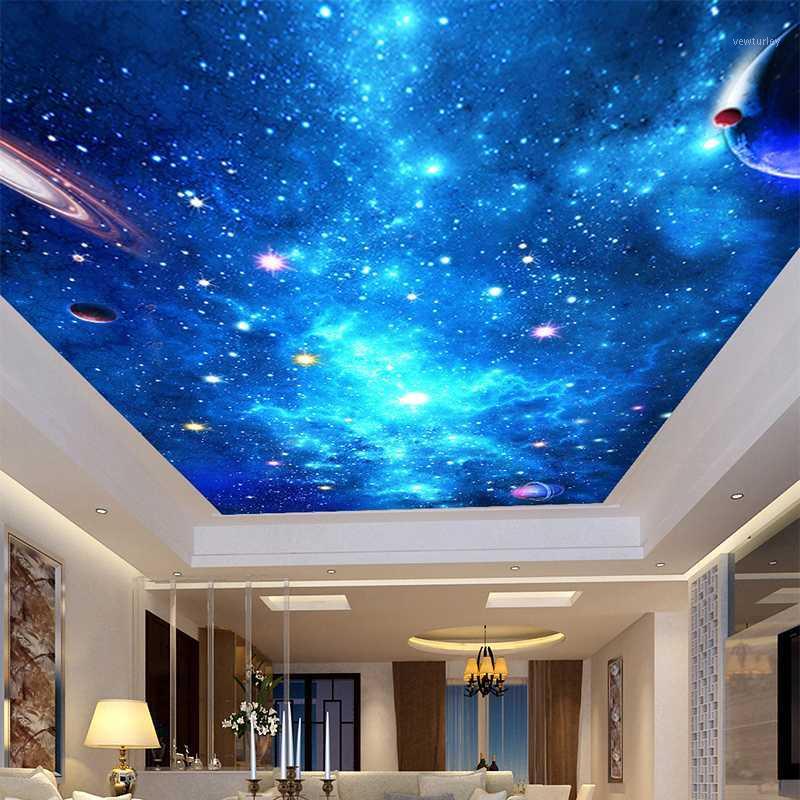 

Dropship Dream Sky Ceiling Murals Bedroom Theme Hotel Fluorescent Murals Wall Papers Roll Modern Design Decorative Wall Paper1, As pic