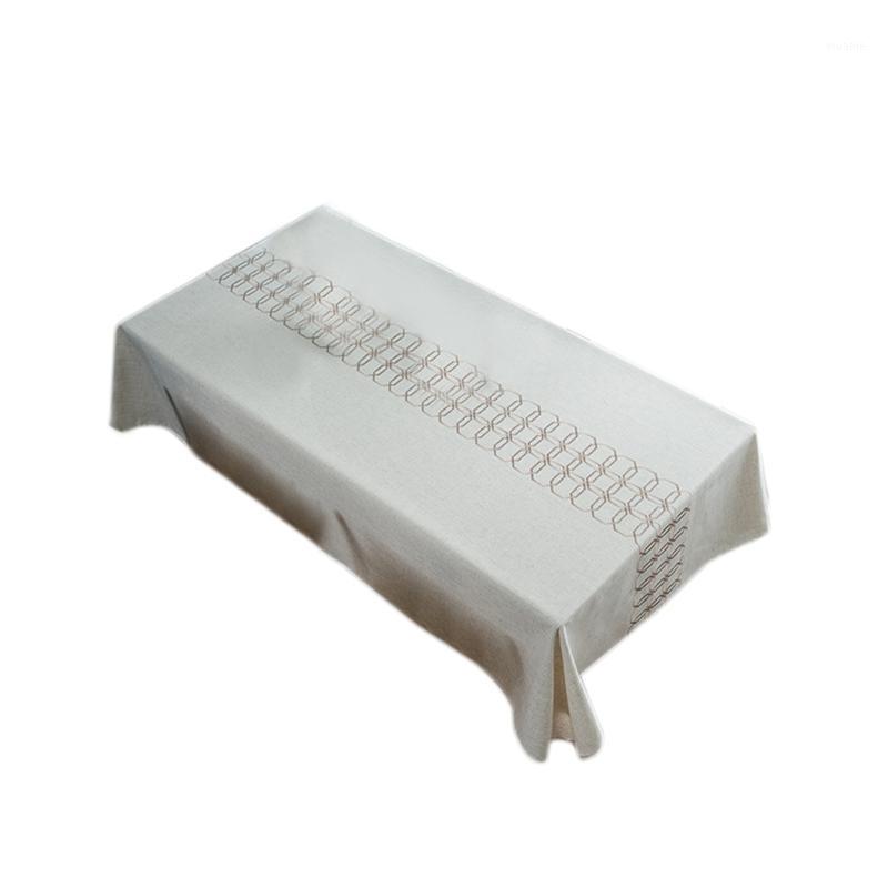 

Coffee Table Tablecloth Fabric Cotton and Linen Smell Fresh Tablecloth Table Flag Solid Color1