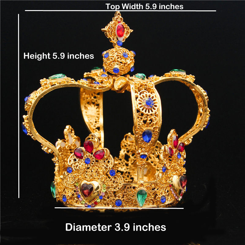 Buy Dropship Products Of Royal Queen King Tiaras Crown Men Round Diadem