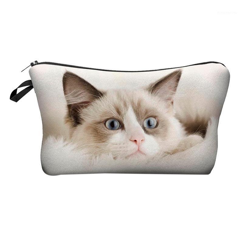 

Cute pattern Pouch Travel Case Cosmetic Makeup Bag (Beige Cat)1