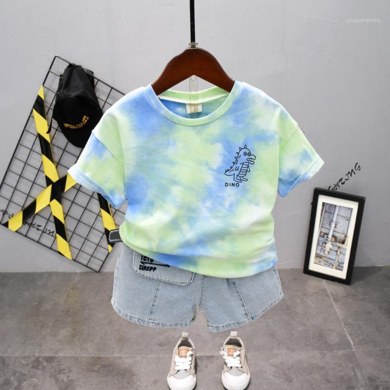 

Toddler Boys Girls Clothes Cotton Kids Clothes Summer Boys T shirt+Shorts 2pcs boy set Casual Kids Tracksuit set1, 2pcs set