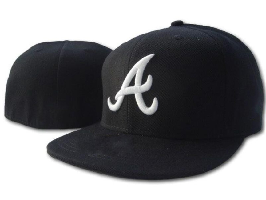 

2021 Men's Fashion Hip Hop Classic Black Color Atlanta Letter A Flat Peak Full Size Closed Caps Baseball Sports All Team Fitted Hats In, Blue;gray