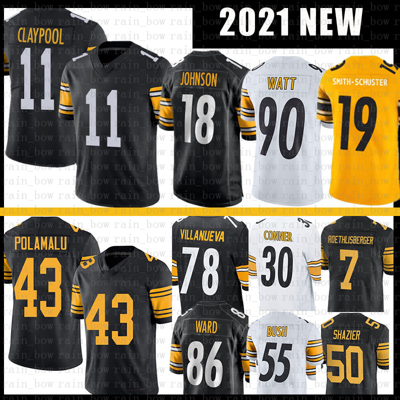 

Diontae Johnson Polamalu Joe Haden Haden 11 Chase Claypool Football Jersey Ward Ryan Shazier Alejandro Villanueva T.J. Watt Jerome Bettis, Patch +jersey (gangren)