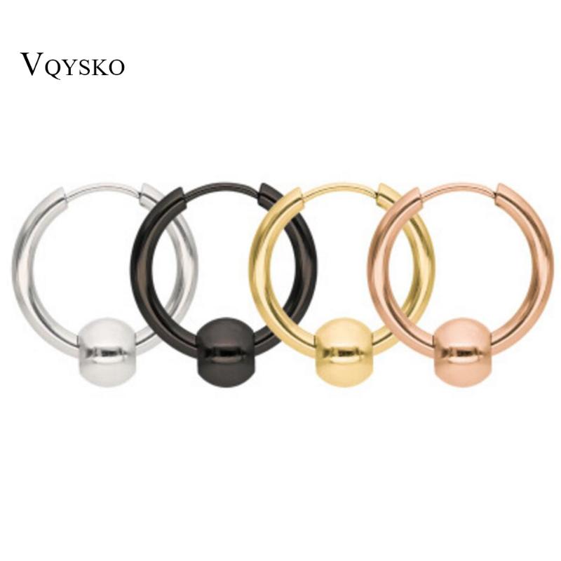 

Round stainless steel ear earrings earrings titanium steel man women accessories