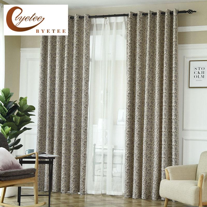 

Byetee}Modern New Design Luxury Curtains for Living Room Curtain for Bedroom Kitchen Door Drapes Window Cortina Curtain Fabric, Tulle curtain