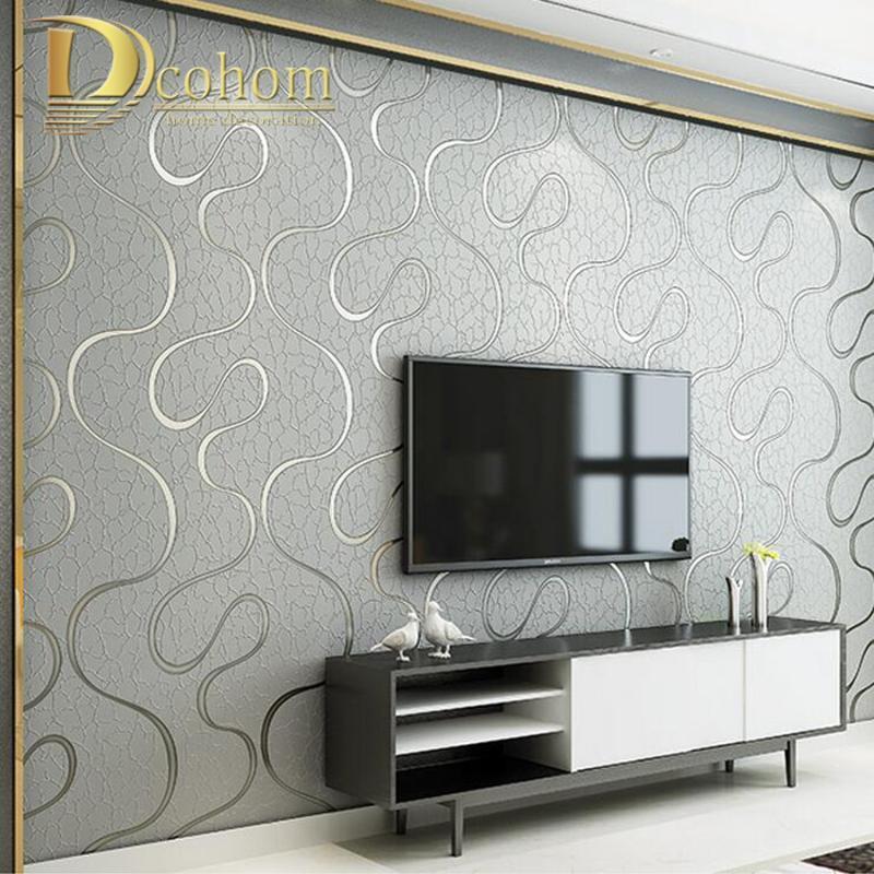 

High Quality Thick Flocked Modern 3D Striped Wallpaper For Walls Living room Sofa TV Background Decor Home Wall Paper Rolls1, 9255