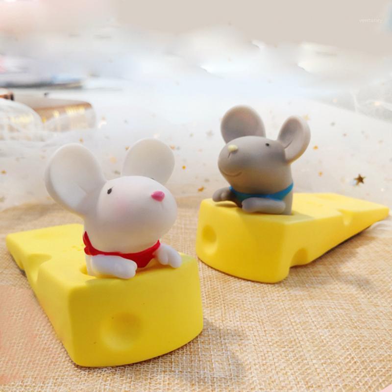 

Door Stop Safety Wedge Door Stop Cute Cartoon Mouse Pig Anti-pinch Hand PVC Stopper Child Foot Safe Baby Protect1