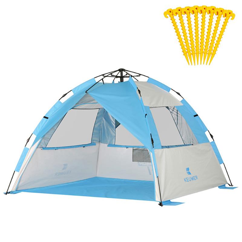 

Fully Automatic Beach Shade Tent Family Outdoor Travel Breathable Tent 3-4 People Waterproof Windproof Quick Open Type