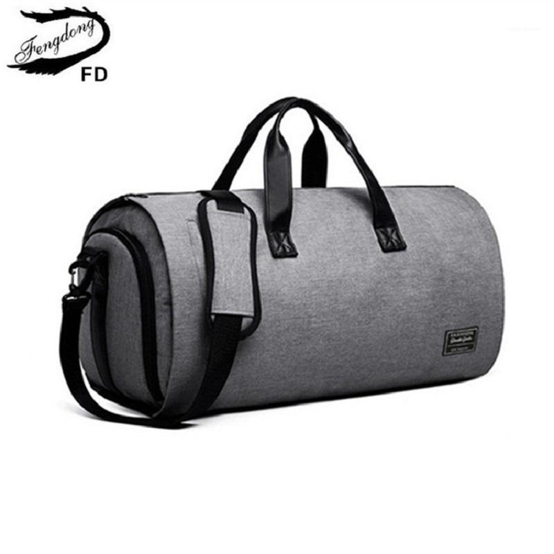 

Fengdong Suit Storage Hand Luggage Bag with Shoe Pouch Large Capacity Men Travel Bag Organizer Overnight Weekend Trip Duffle1, Black