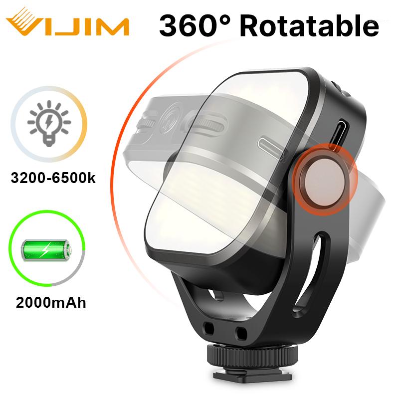 

VIJIM VL66 360° Rotatable LED Video Light With Cold Shoe Built-in 2000mAh Battery 3200k-6500k Fill Light Camera Photography1