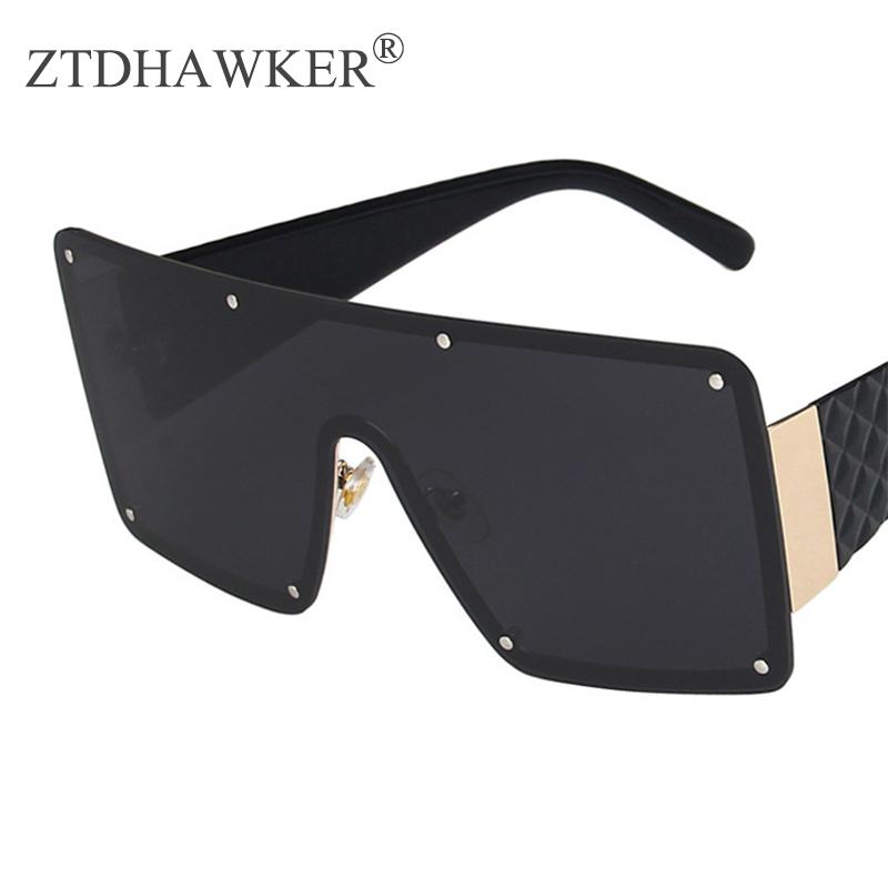 

Sunglasses Personalized Square Shades For Women Fashion Wild Rimless Glasses Big Frame Spectacles Conjoined Piece