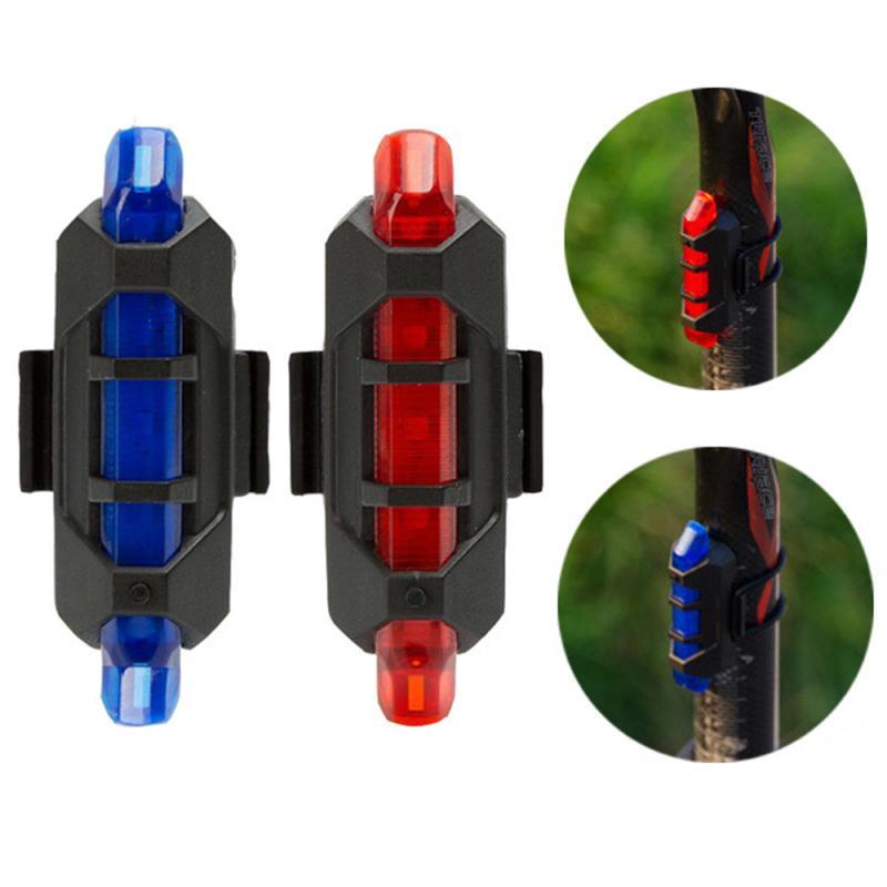 

Bike Bicycle Cycling USB Rechargeable Warning Light Front Rear LED Tail Lamp Mountain Bike Safety Warning Tail Light