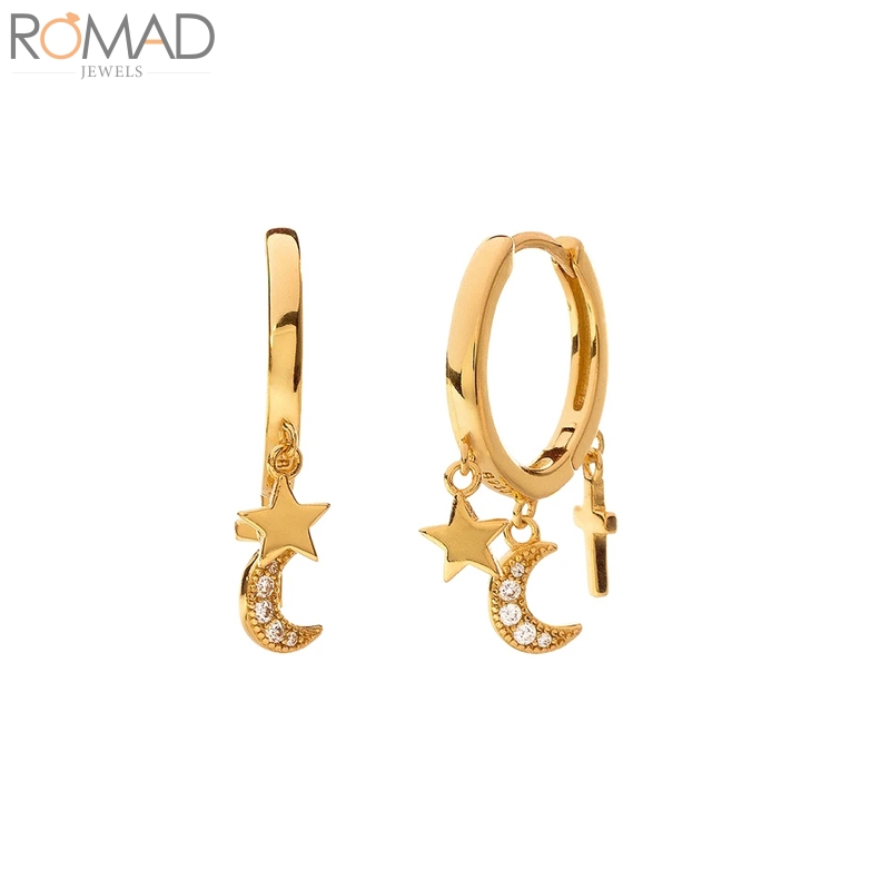 

Women Earrings 925 Sterling Silver Light INS Style Earings Star Moon Zircon Earrings for Women Jewelry Earrings Drop Aros