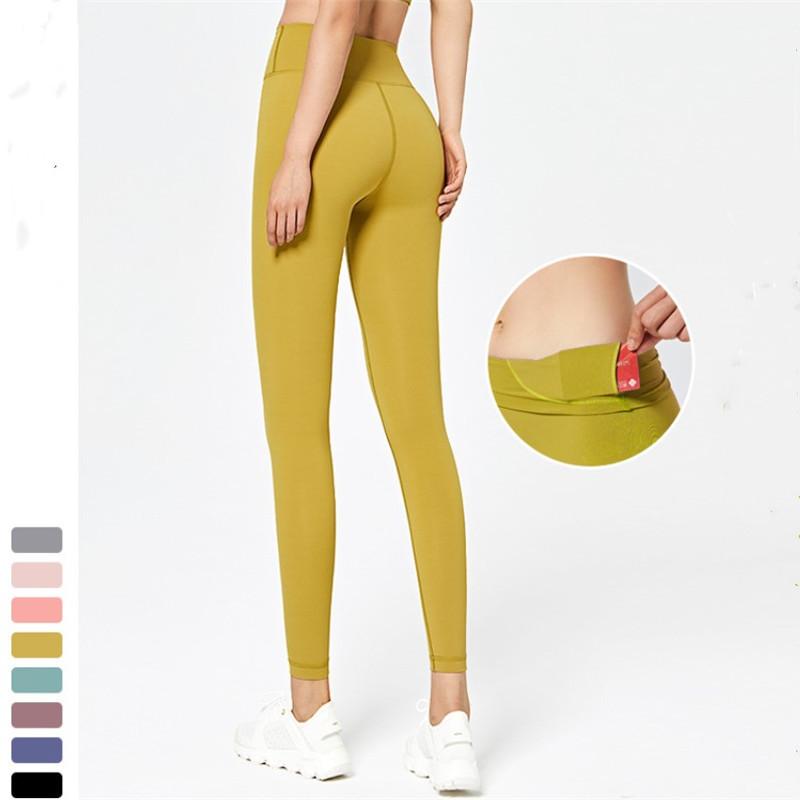 

Women' Naked Feeling High Waisted Tight Yoga Pants With Pocket Workout Leggings 7/8 Length Seamless Tummy Control Solid Color, Black