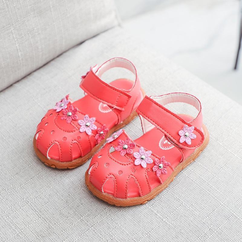 

TELOTUNY sandals Infant Toddler Little Kids Baby Girls Cute Flower Princess Shoes Party Single Sandals children girls1, Red