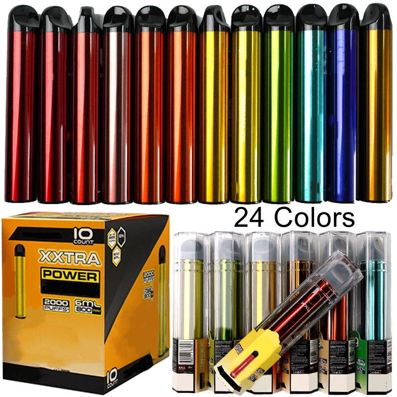 

Long Lasting Bang XXL Disposable Vape Pens 6ml Pre-Filled Device Pods 2000puffs Power Juice XXTRA Starter Kits 800mAh 18 Colors