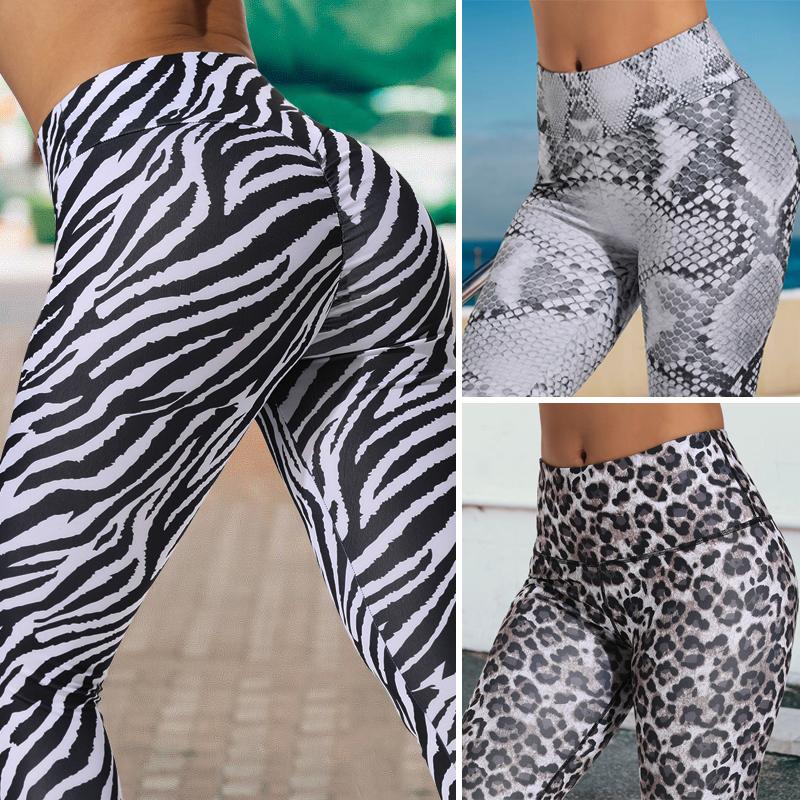

snack yoga Elastic animal skin sports leggings wintersexy warm women pants gym sportswear Leggings Yoga Pants, Zebra printed