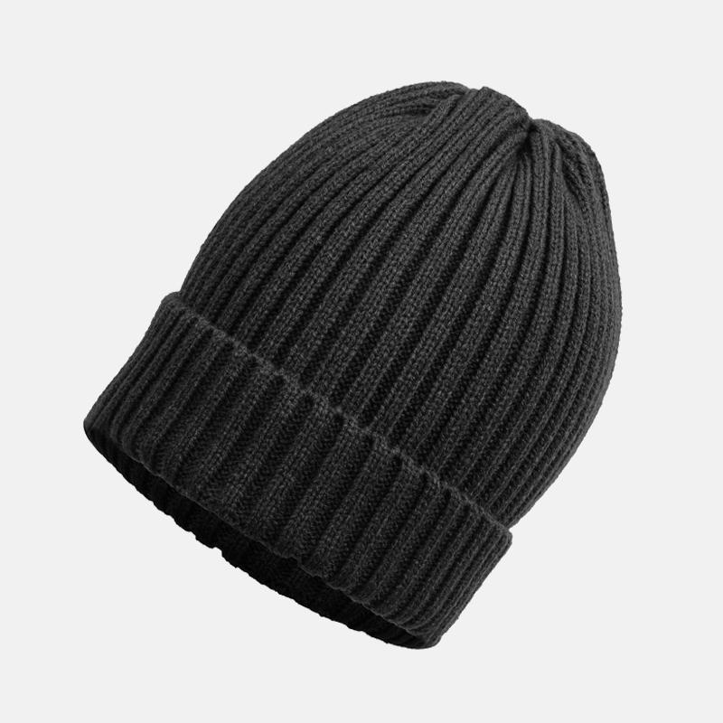 

New Knitted Hat Acrylic Beanie Unisex Solid Color Keep Warm Elastic winter Hats Warm hat Plush