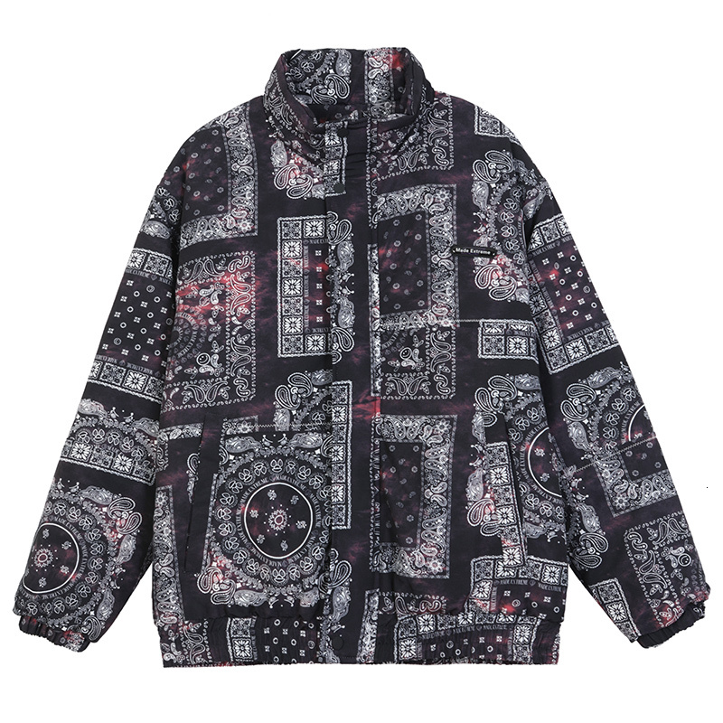 

2021 New Luxury Kapital Men West Coast Caju Black Flower Blue Flame *jackets/down Jackets Cotton Hot Winter Coats # C8 0R6I