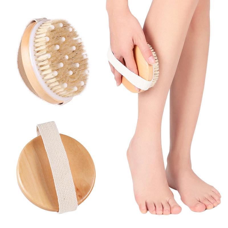 

1 pcs Hemu Soft Bead Bristles Bath Brush Round Head Handleless Bathing Back Brush Massage Beads Cleaning Body Massage Bath