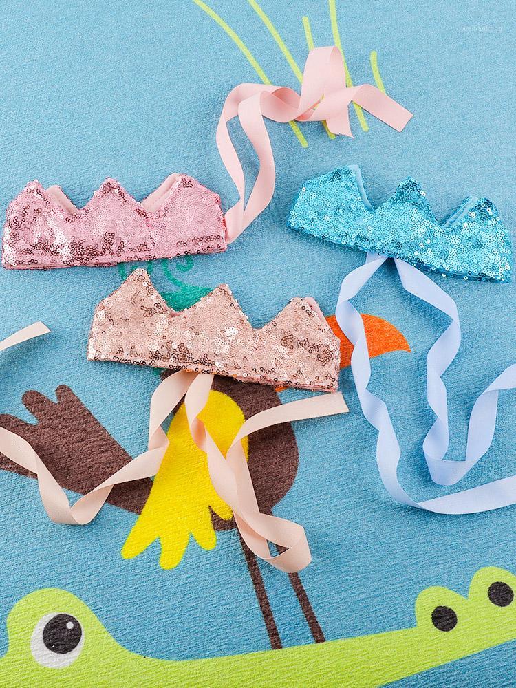 

Creative children Princess Prince Crown Hat baby birthday party tiara dress personality sequined hat hairband1